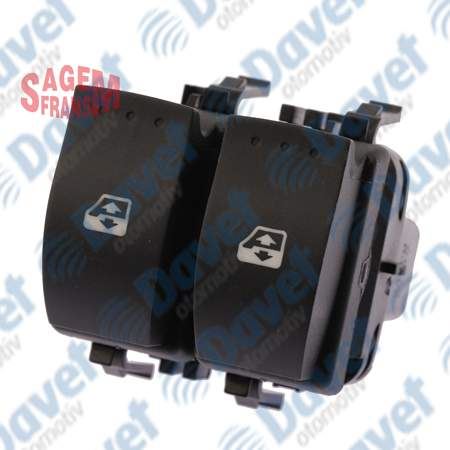 SAGEMFR 500120 Cam Acma Dugmesi [ On Sol Siyah Ciftli ] Clio Ii Bbo 0220
